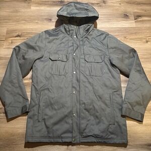 NIKE 6.0 Men's MEDIUM Snowboarding Full Zip Coat Parka Hooded Jacket Olive Green